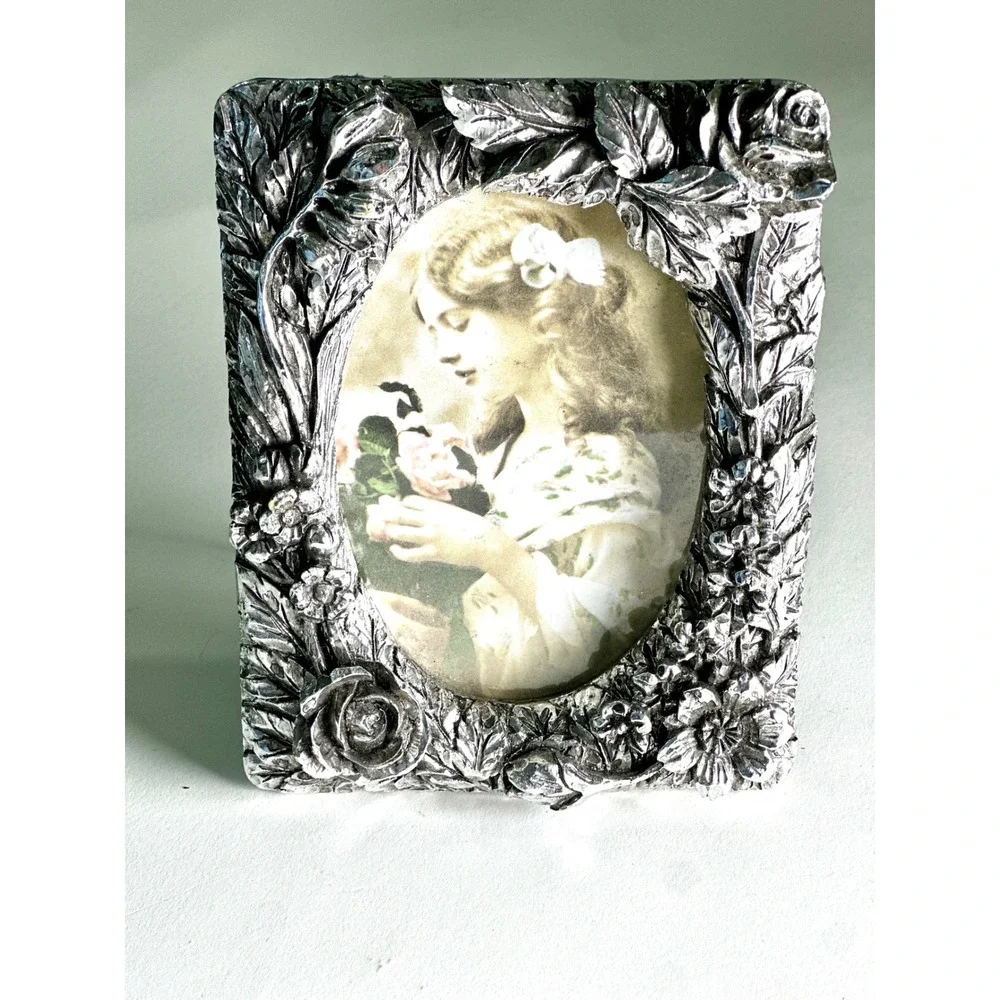 Vintage 1991 Albert E Price Silver Carved Ornate Picture Frame Victorian
